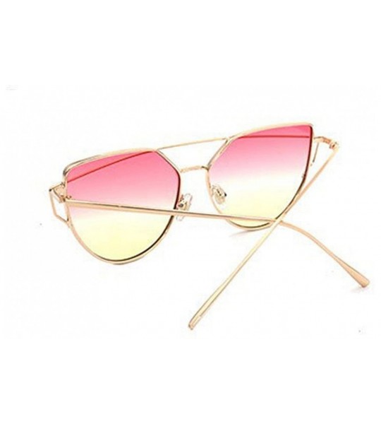 Goggle Glasses for Women Men Irregular Wire Glasses Retro Glasses Eyewear Metal Glasses Goggles - Yellow - C918QXGN5CC $14.91