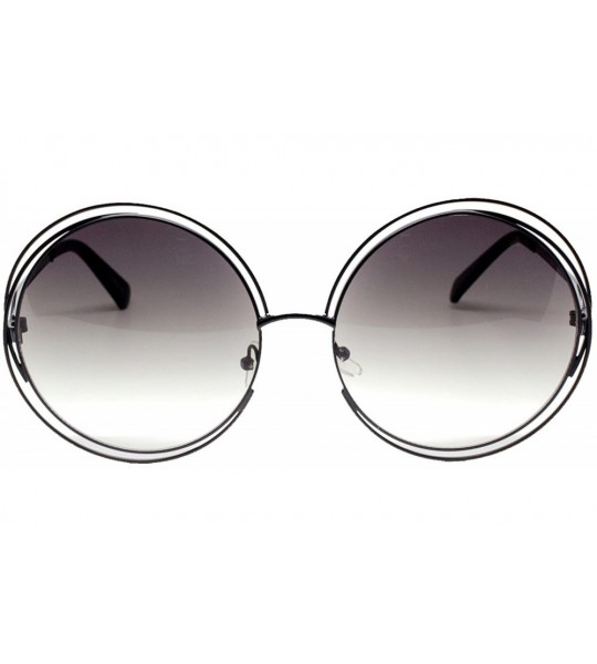 Round Retro Vintage Round Sunglasses UV400 - Gold-blue - C3125RCH2LH $17.79