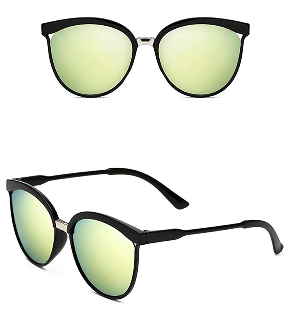 Cat Eye Cat Eye Fashion Sunglasses-Women's Polarized Sunglasses-OVERSIZED Lens Sturdy - G - CD1905YCYY3 $60.52