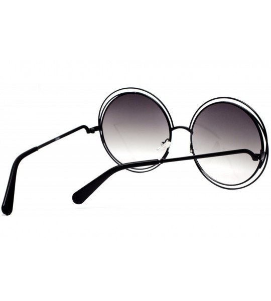 Round Retro Vintage Round Sunglasses UV400 - Gold-blue - C3125RCH2LH $17.79