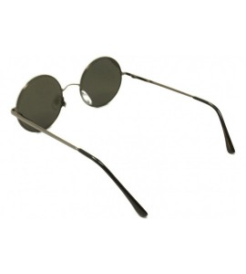 Sport Sunglasses Vintage Hippie Retro Metal Round Circle Flat Lens - C4185OOIQLR $28.44