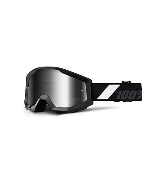 Goggle 100 Percent 50410-166-02 Strata Goggle Goliath Mirror Lens - Black-Mirror Silver - CG125KKD4C7 $59.56