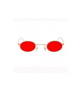 Oval Women's Fashion Unisex Oval Anti UV Eye Strain Clear Sunglasses - B - CV18ED0D68E $17.72