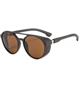 Rimless Sunglasses Mens Polarized Military - Brown - CW18TH7HSWW $17.54