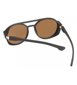 Rimless Sunglasses Mens Polarized Military - Brown - CW18TH7HSWW $17.54