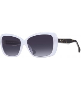 Oval Sally Women's Sunglasses - Crystal White/Grey Gradient - CI18XERU3WZ $84.09