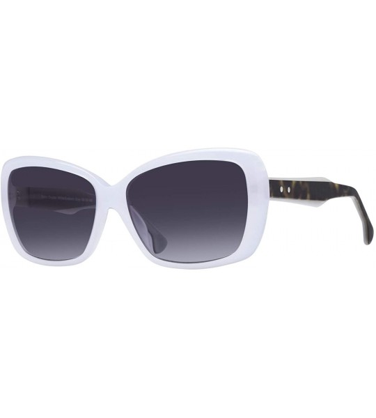 Oval Sally Women's Sunglasses - Crystal White/Grey Gradient - CI18XERU3WZ $84.09