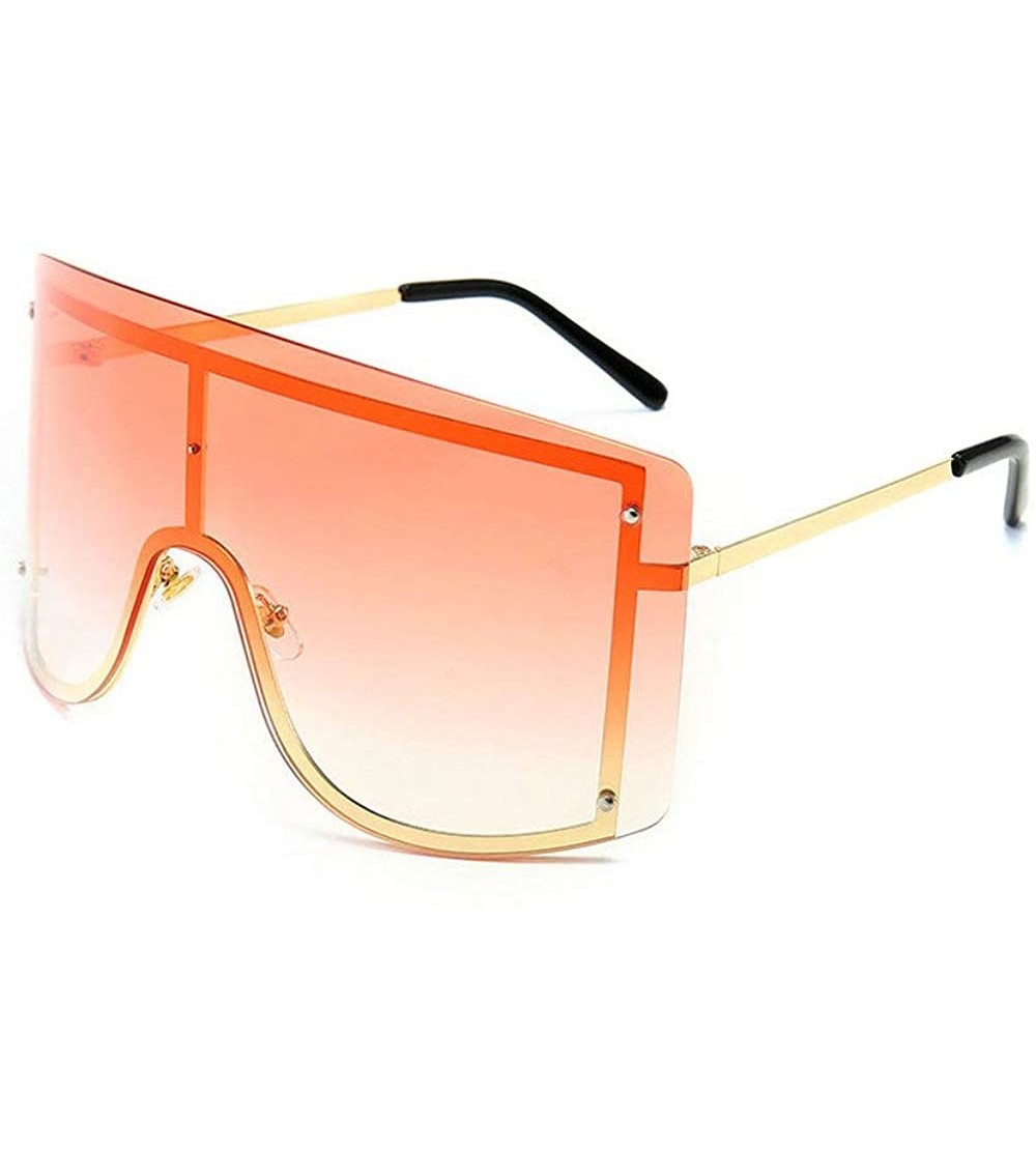 Goggle Fashion Oversize Sunglasses Gradient Glasses - Gradient Red - C6190O4Y6RU $27.96