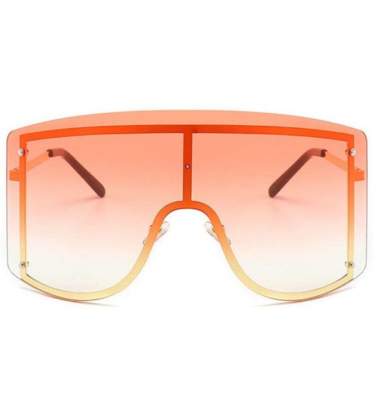 Goggle Fashion Oversize Sunglasses Gradient Glasses - Gradient Red - C6190O4Y6RU $27.96