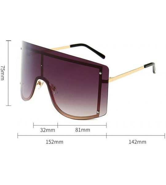 Goggle Fashion Oversize Sunglasses Gradient Glasses - Gradient Red - C6190O4Y6RU $27.96