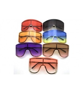 Goggle Fashion Oversize Sunglasses Gradient Glasses - Gradient Red - C6190O4Y6RU $27.96