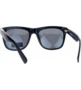 Square Polarized Lens Sunglasses Classic Square Frame Unisex Fashion Shades - Black (Black) - C9184DCQC7T $22.77