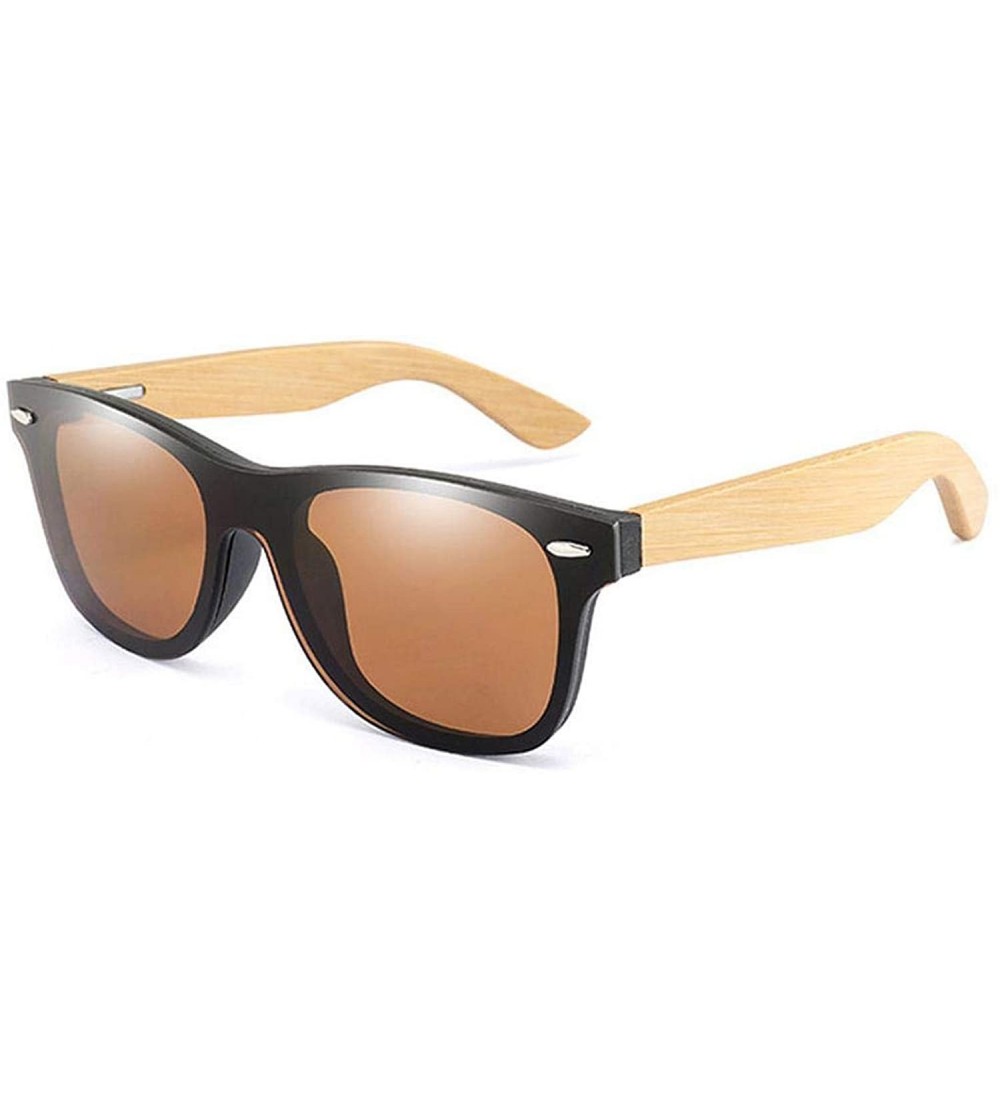 Goggle Vintage Bamboo Wood Frame Men Women Sunglasses Mirror Coating Sun Glasses Shades Eyewear UV400 Oculos De Sol - 5 - C81...