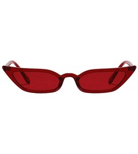 Cat Eye Women's Lightweight Oversized Sunglasses Cat Eye Sunglasses Retro Small Frame UV400 Sun Eyewear - Red - CG199HS8OXI $...