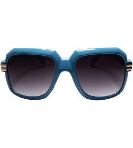 Square Swag Hip Hop Rapper Dope Stylish Run DMC Inspired Sunglasses - Blue - C3193OD23QG $22.91