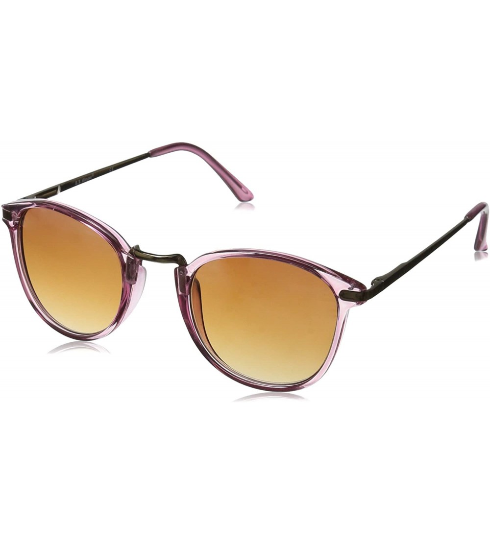 Round Castro Round Sunglasses - Crystal Light Pink - C611CKRGA7T $25.96