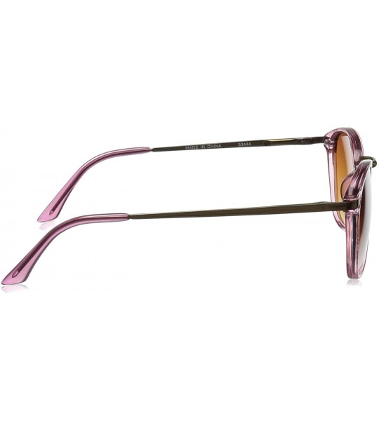 Round Castro Round Sunglasses - Crystal Light Pink - C611CKRGA7T $25.96