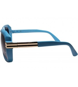 Square Swag Hip Hop Rapper Dope Stylish Run DMC Inspired Sunglasses - Blue - C3193OD23QG $22.91