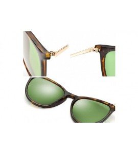 Round Classic Trendy Stylish Vintage Round Sunglasses for mens women - Tortoise Frame- Dark Green Eyeglass - CB18K48ZANK $32.44