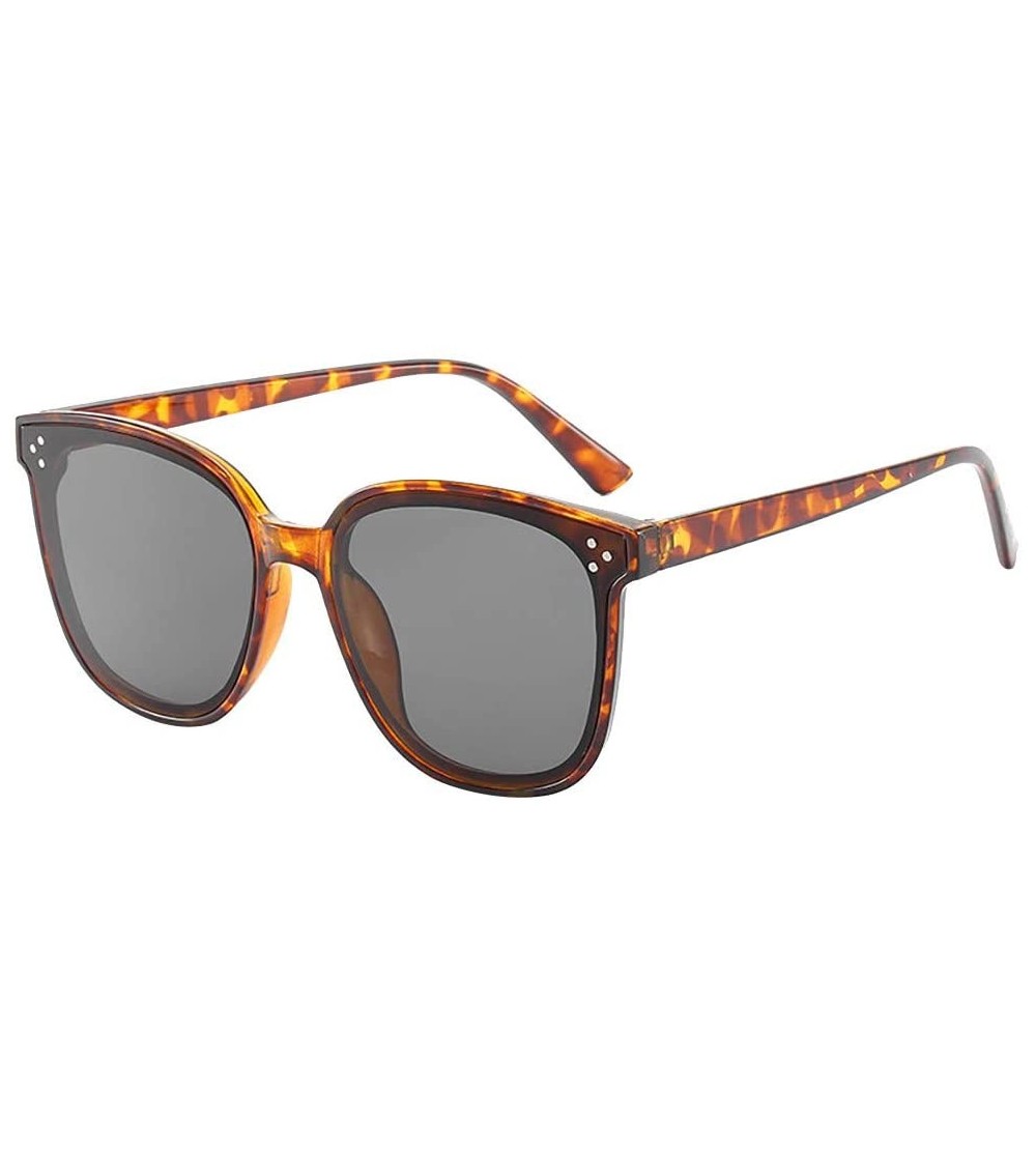 Aviator Polarized Sunglasses for Women Metal Men's Sunglasses Driving Rectangular Sun Glasses for Men/Women - Brown - CE18UIG...