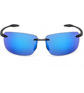 Wrap Sunglasses Rimless Running Lifestyle - C3-blue - CM18HLT0QGI $28.75