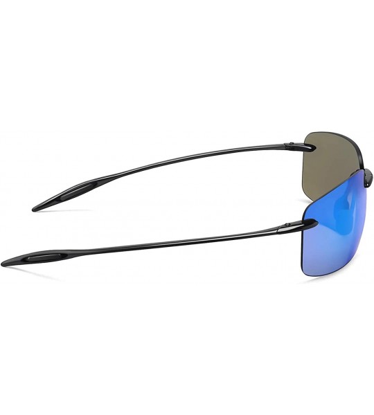 Wrap Sunglasses Rimless Running Lifestyle - C3-blue - CM18HLT0QGI $28.75