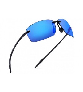 Wrap Sunglasses Rimless Running Lifestyle - C3-blue - CM18HLT0QGI $28.75