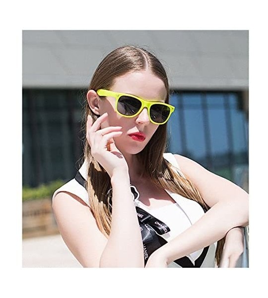 Oversized 10 Packs UV Protection Neon Colors 80's Retro Style Party Favors Sunglasses - 6 Pack Sunglasses - CF18CGTUS07 $20.30