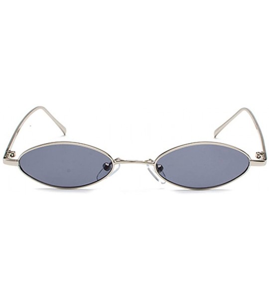 Oval Vintage Oval Sunglasses Small Metal Frames Designer Glasses - C3 - C918D0UAZLE $43.68