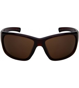 Wrap Wrap Shaped Sport Sunglasses for Men 570108 - Fm Clear Brown Frame/Brown Flash Mirrored Lens - C518G8MEW9K $19.75