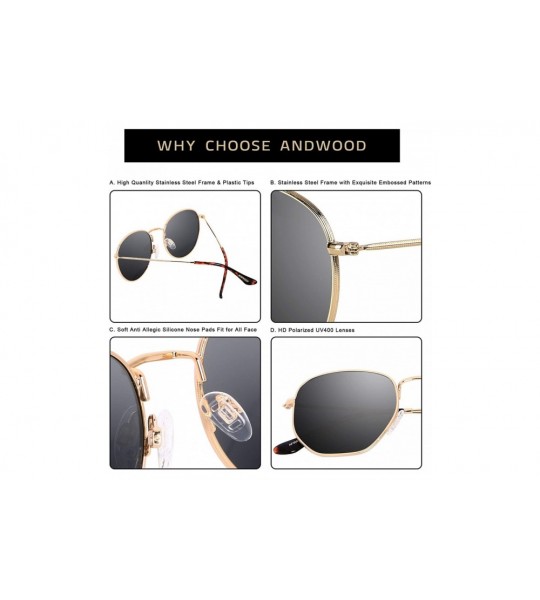 Aviator Round Sunglasses Circle for Women Small Polarized Men Retro Trendy Vintage Sun Glasses JADE - CZ18H8ZCIRQ $24.47