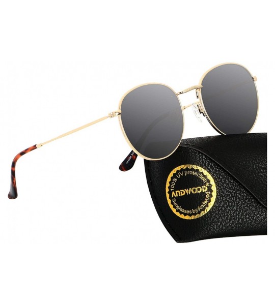 Aviator Round Sunglasses Circle for Women Small Polarized Men Retro Trendy Vintage Sun Glasses JADE - CZ18H8ZCIRQ $24.47