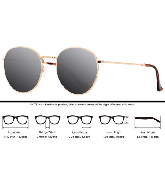 Aviator Round Sunglasses Circle for Women Small Polarized Men Retro Trendy Vintage Sun Glasses JADE - CZ18H8ZCIRQ $24.47