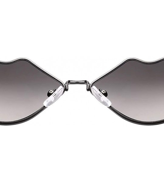 Sport Sexy Lips Sunglasses-Small Frame Retro Sun Glasses-Polarized Eyewear For Women - B - CW190EDXY6Z $58.03