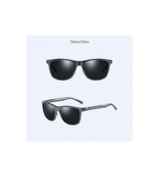 Round Men's Polarized Sunglasses- Driving car Drivers Riding Glasses- can be in The car- wear When Traveling-Grey Grey - CM19...