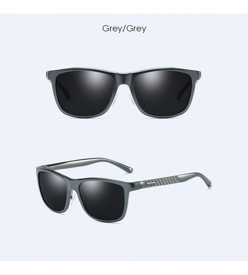 Round Men's Polarized Sunglasses- Driving car Drivers Riding Glasses- can be in The car- wear When Traveling-Grey Grey - CM19...