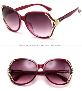 Round Oversized Sunglasses Vintage Polarized - G - CH1960KYQL2 $16.63