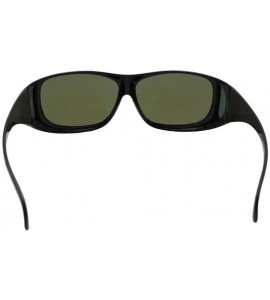 Wrap Color Mirror Polarized Fit Over Sunglasses F1 - Black Frame-blue Mirrored Gray Lenses - C618E05NW2M $33.16