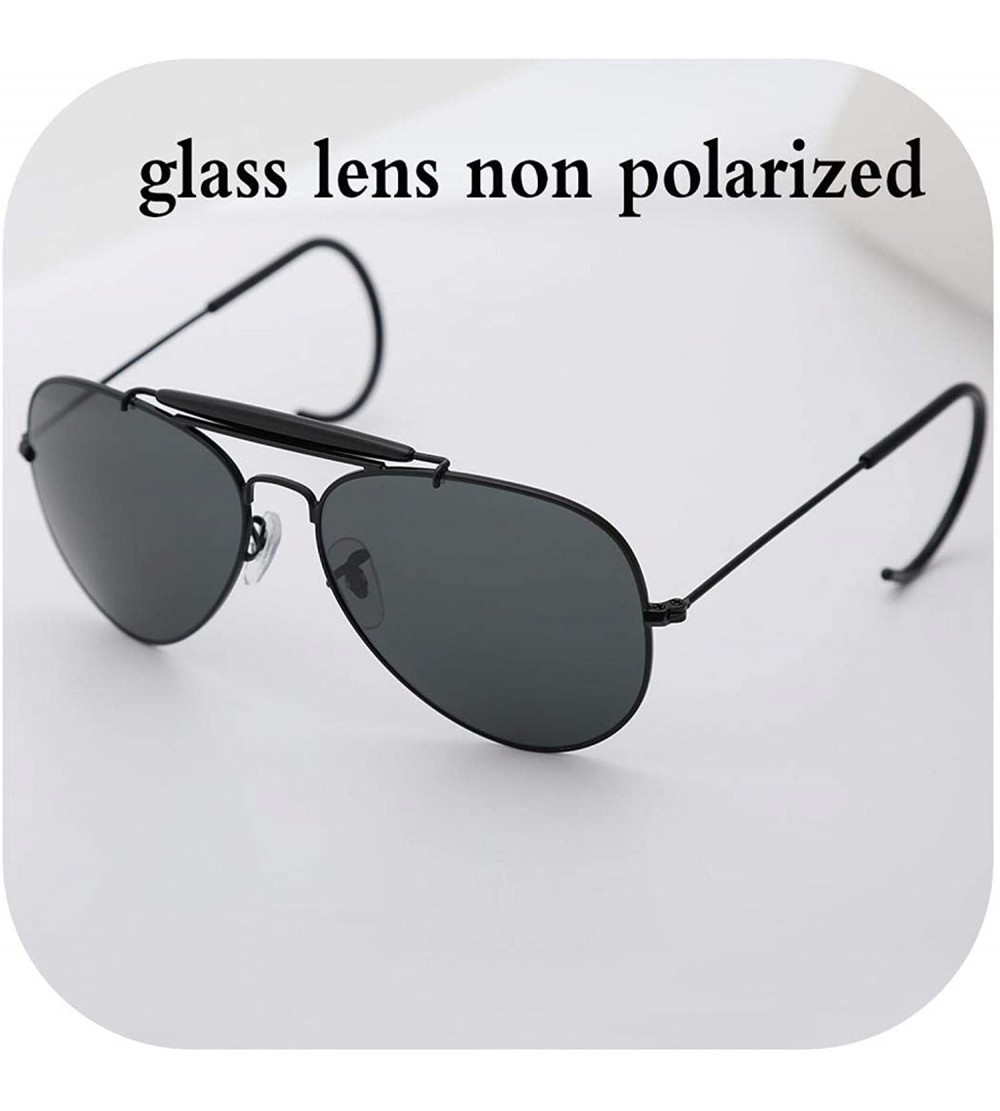 Goggle Sunglasses Gradient Polarized 58mm Glass Lens Men Women Mirror Pilot Glasses Sol Gafas UV400 Outdoorsman Craft - C9198...
