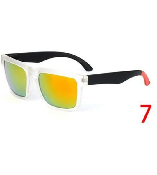 Rimless Vintage Sunglasses Men Reflective Mirror Sun Glasses Women Retro Square Driving Eyewear - 14 - CC194O6CK5C $44.15