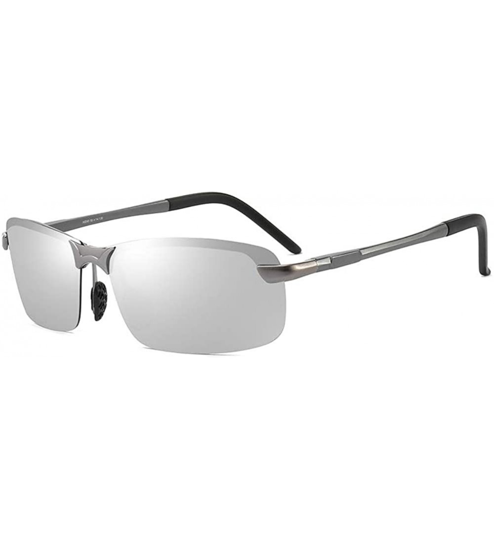 Aviator Polarized Sunglasses for Men-Metal Frame Aviator Sunglasses UV 400 Protection - Gun/Silver-17 - C018KGLCUA5 $23.04