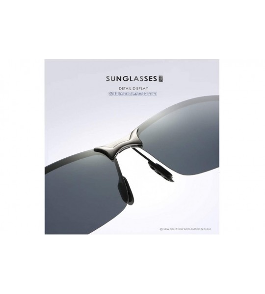 Aviator Polarized Sunglasses for Men-Metal Frame Aviator Sunglasses UV 400 Protection - Gun/Silver-17 - C018KGLCUA5 $23.04