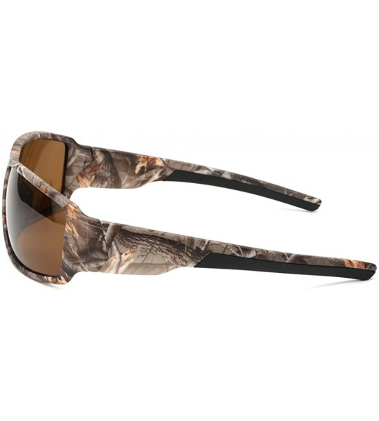 Sport Polarized Outdoor Sports Sunglasses Tr90 Camo Frame for Men Women Driving Fishing Hunting Reduce Glare - Brown - CV12O5...