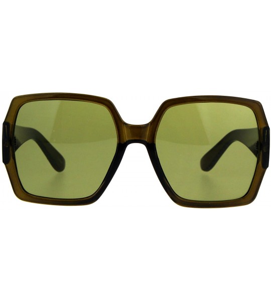 Butterfly Womens Butterfly Retro Mod Chic Designer Diva Sunglasses - Brown Green - CQ187KQLW6D $18.38