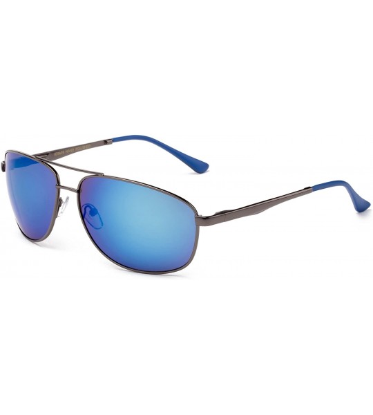 Aviator "Boke" Classic Pilot Style Fashion Sunglasses - Blue - C812MCS5XH9 $21.43