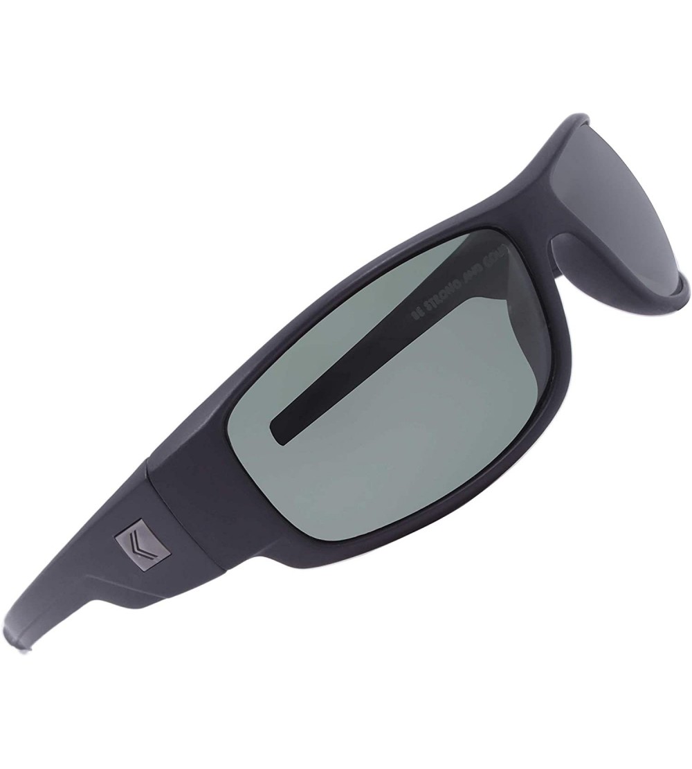 Wrap Formula Men's Sport Polarized Sunglasses- Wrap-Around Sun-Blocking Frame- 100% UV Protection Full Coverage Lens - C7197C...