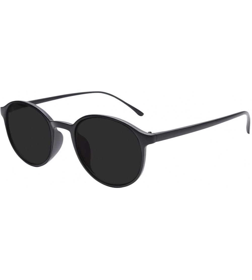 Round Outdoor Distance Polarized Myopia Sunglasses -2.00 Retro Round Frame Driving Nearsighted Glasses - Black - CO198O5L0AI ...