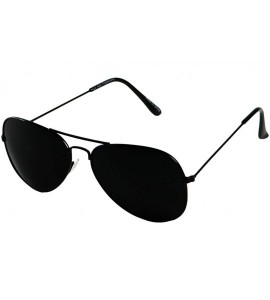 Aviator Super Dark Lens Aviator Sunglasses Retro UV400 Blackout Classic Metal Frame Pilot Shades - CH12E03XQ1T $19.91