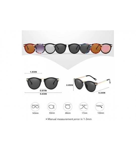 Oval Vintage Sunglasses Coating Designer - C1 Black Gray - C2198O74HIC $21.52