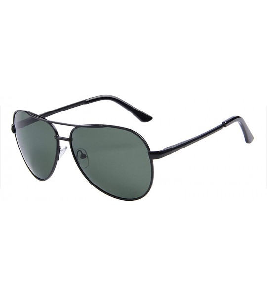 Square Men Polarized Sunglasses Night Vision Driving 100% UV400 - C03 Black G15 - CG197A2W83C $36.36